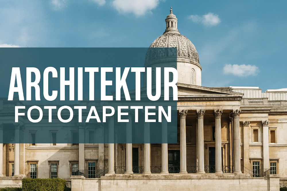 „3D-Korridor mit geometrischen Formen und blauer Kugel – Architektur Fototapeten mit Tiefe und Perspektive im Querformat“